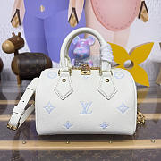 Colestore Louis Vuitton Speedy Bandoulière 20 Bicolour Monogram Empreinte Leather Light Blue 20.5x13.5x12cm - 1