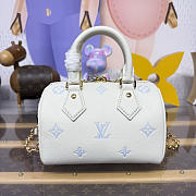 Colestore Louis Vuitton Speedy Bandoulière 20 Bicolour Monogram Empreinte Leather Light Blue 20.5x13.5x12cm - 5