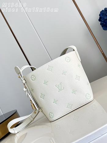 Colestore Louis Vuitton All In BB Bicolour Monogram Empreinte Leather Light Green 18 x 12 x 16cm