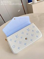 Colestore Louis Vuitton Pochette Félicie Monogram Empreinte Leather Light Blue 21 x 3 x 12cm - 2
