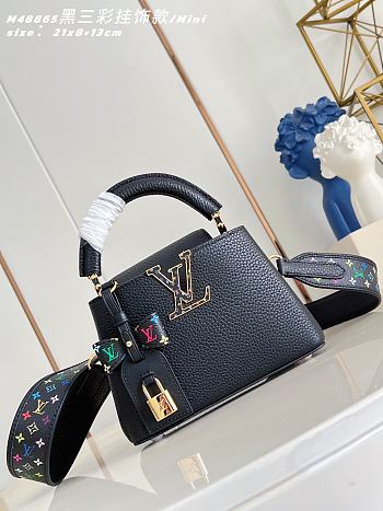 Colestore  Louis Vuitton LV x TM Capucines Mini Black 21 x 13 x 8cm