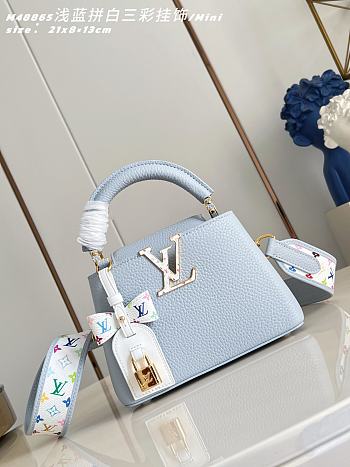 	 Colestore Louis Vuitton LV x TM Capucines Mini Light Blue 21 x 13 x 8cm