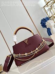 	 Colestore Louis Vuitton Capucines East-West BB Burgundy 26.5x14x8cm - 1