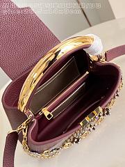 	 Colestore Louis Vuitton Capucines East-West BB Burgundy 26.5x14x8cm - 6