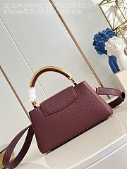 	 Colestore Louis Vuitton Capucines East-West BB Burgundy 26.5x14x8cm - 2