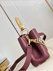 	 Colestore Louis Vuitton Capucines East-West BB Burgundy 26.5x14x8cm - 3