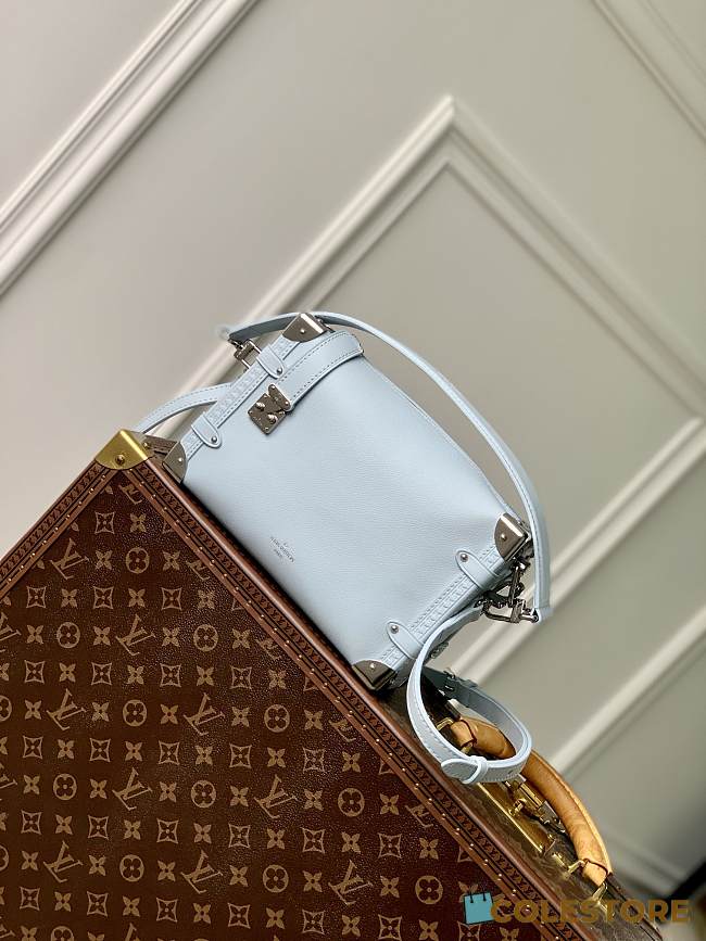 Colestore Louis Vuitton Calfskin Side Trunk PM Blue 21 x 14 x 6cm - 1