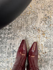 Colestore YSL Saint Laurent Boots in Smooth Leather Vintage Bordeaux - 5