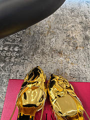 Colestore Valentino Garavani Atelier 03 Rose Edition Leather Slingback Pumps Gold - 6