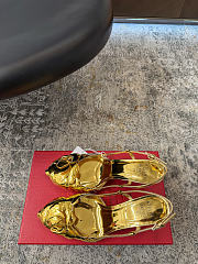 Colestore Valentino Garavani Atelier 03 Rose Edition Leather Slingback Pumps Gold - 2