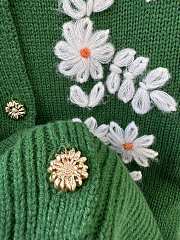 Colestore Prada Floral Green Wool Cardigan - 3