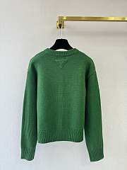 Colestore Prada Floral Green Wool Cardigan - 2
