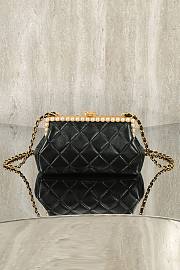 Colestore Chanel Clutch, Pearly Lambskin, Imitation Pearls & Gold-Tone Metal Black 10x20.5x7.5cm - 1