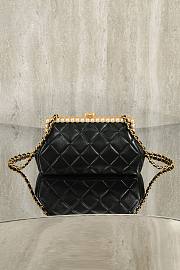 Colestore Chanel Clutch, Pearly Lambskin, Imitation Pearls & Gold-Tone Metal Black 10x20.5x7.5cm - 5