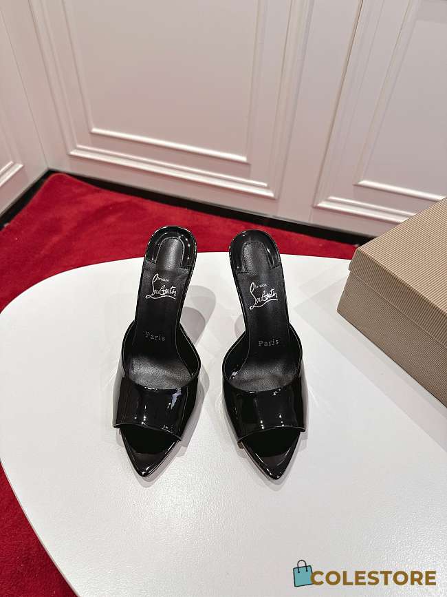 Colestore Christian Louboutin Miss Z Mule 100 mm Mules Patent calf leather Black - 1