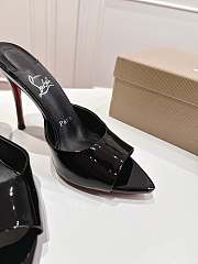 Colestore Christian Louboutin Miss Z Mule 100 mm Mules Patent calf leather Black - 5