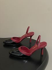 Colestore Chanel Slingbacks Goatskin & Patent Calfskin Red & Black 7.5cm - 4