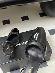 Colestore Chanel Slingbacks Goatskin & Patent Calfskin Black 7.5cm - 2