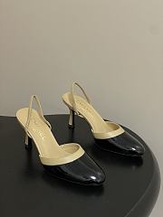 Colestore Chanel Slingbacks Goatskin & Patent Calfskin Beige & Black 7.5cm - 1