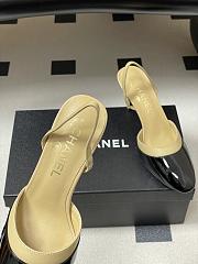 Colestore Chanel Slingbacks Goatskin & Patent Calfskin Beige & Black 7.5cm - 5