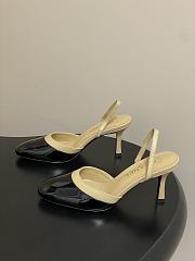 Colestore Chanel Slingbacks Goatskin & Patent Calfskin Beige & Black 7.5cm - 4
