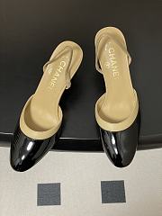Colestore Chanel Slingbacks Goatskin & Patent Calfskin Beige & Black 7.5cm - 3