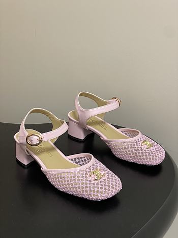 Colestore Chanel  Slingbacks Mesh & Goatskin Pink