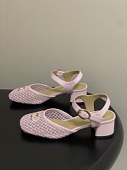 Colestore Chanel  Slingbacks Mesh & Goatskin Pink - 3