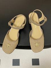 Colestore Chanel  Slingbacks Mesh & Goatskin Beige - 6