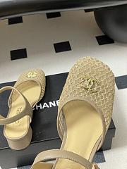 Colestore Chanel  Slingbacks Mesh & Goatskin Beige - 5