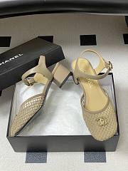 Colestore Chanel  Slingbacks Mesh & Goatskin Beige - 3