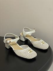 Colestore Chanel  Slingbacks Mesh & Goatskin White - 1