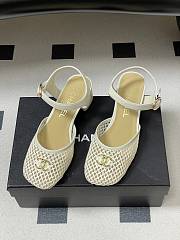 Colestore Chanel  Slingbacks Mesh & Goatskin White - 6