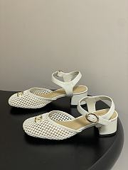 Colestore Chanel  Slingbacks Mesh & Goatskin White - 4