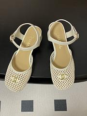 Colestore Chanel  Slingbacks Mesh & Goatskin White - 2
