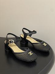 Colestore Chanel  Slingbacks Mesh & Goatskin Black - 1