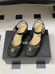 Colestore Chanel  Slingbacks Mesh & Goatskin Black - 5