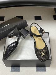 Colestore Chanel  Slingbacks Mesh & Goatskin Black - 4