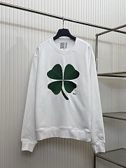 Colestore  Dior Sweatshirt with Dior Clover Embroidery White Cotton  Fleece - 1