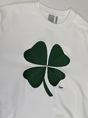 Colestore  Dior Sweatshirt with Dior Clover Embroidery White Cotton  Fleece - 3