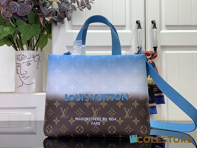 Colestore Louis Vuitton Mini Shopper Tote Autres Cuirs Monogram Ombre Blue 26 x 10 x 20cm - 1