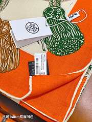 Colestore   Hermes Palefroi Shawl 140 Orange/Ivory/Green - 5