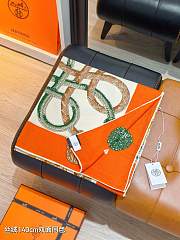 Colestore   Hermes Palefroi Shawl 140 Orange/Ivory/Green - 3