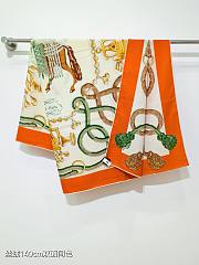 Colestore   Hermes Palefroi Shawl 140 Orange/Ivory/Green - 6