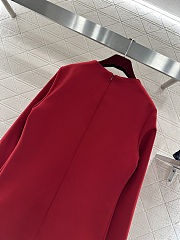 Colestore Gucci Silk Georgette Dress with Horsebit in Rosso Ancora Red  - 4