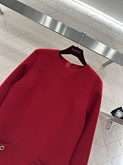Colestore Gucci Silk Georgette Dress with Horsebit in Rosso Ancora Red  - 3