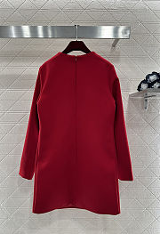 Colestore Gucci Silk Georgette Dress with Horsebit in Rosso Ancora Red  - 2