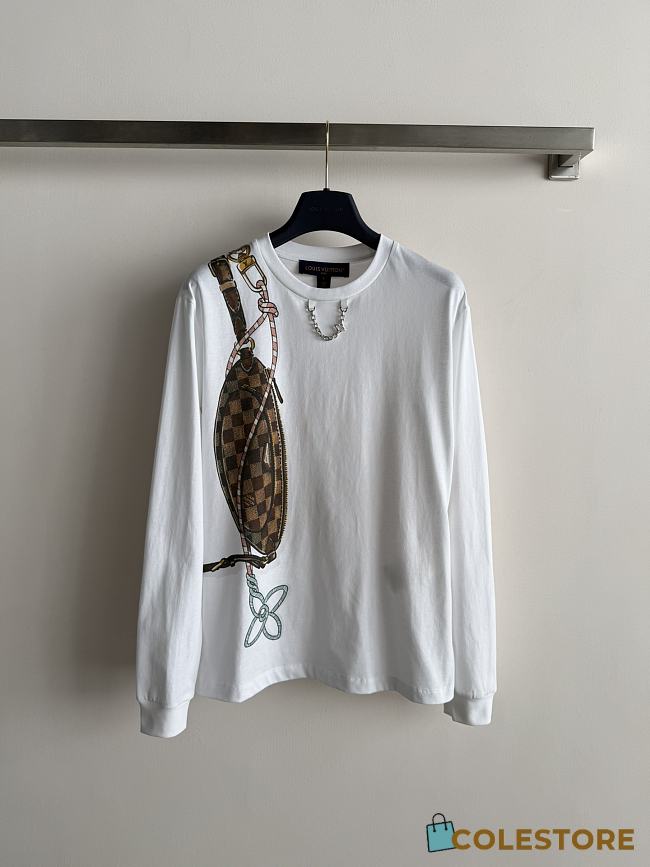 Colestore Louis Vuitton Keepit Print Long-Sleeved T-Shirt - 1
