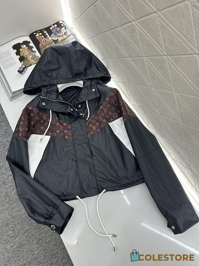 Colestore Louis Vuitton  Monogram Accent Windbreaker Black - 1
