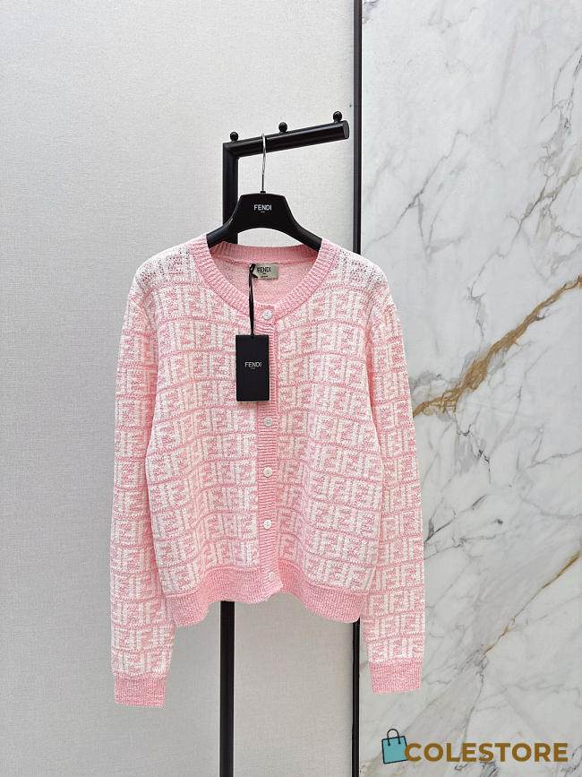 Colestore Fendi Cardigan Cotton Pink - 1